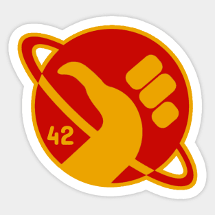 the hitchhikers guide to the galaxy 42 Sticker